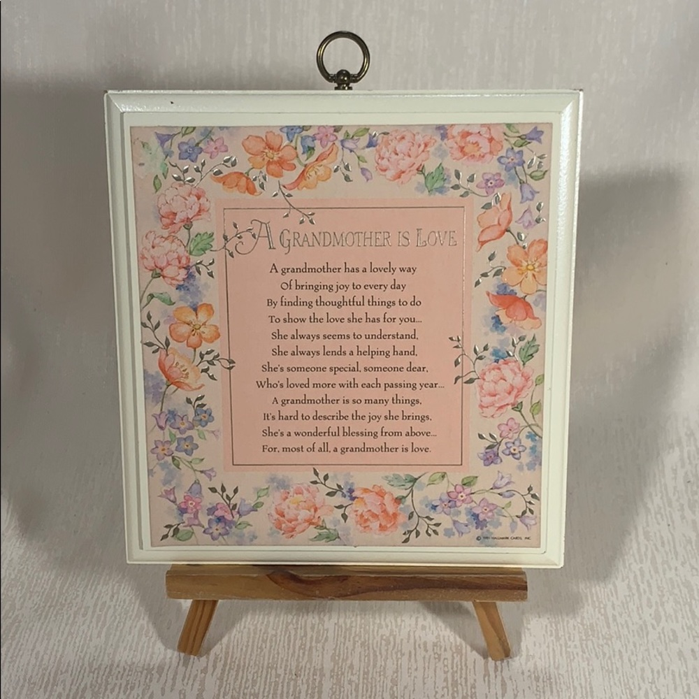 A Grandmother Is Love Hallmark Wall Plaque